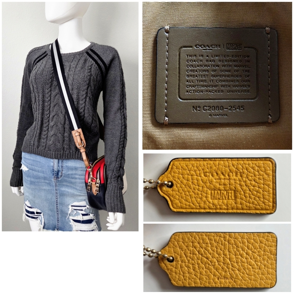 Coach × Marvel Jes Crossbody / Shoulder Bag With Hang Tag, Excellent Condition - Picture 3 of 16